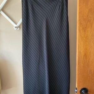 Full length Black Skirt with pinstripes